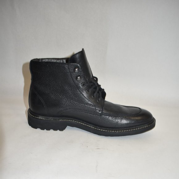 To Boot New York Carlton Apron Toe Leather Boots Black Size 11 - Picture 6 of 11